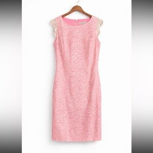 Jessica Simpson Pink Lace Midi Dress Size 6